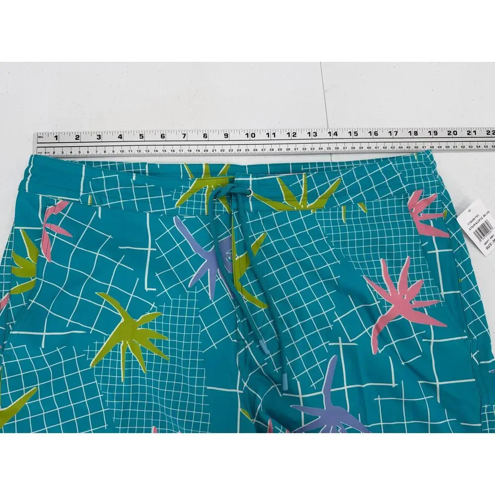 NWT Tori Richard Cool Rad Birds Pacific Blue Swim Trunks Size 36